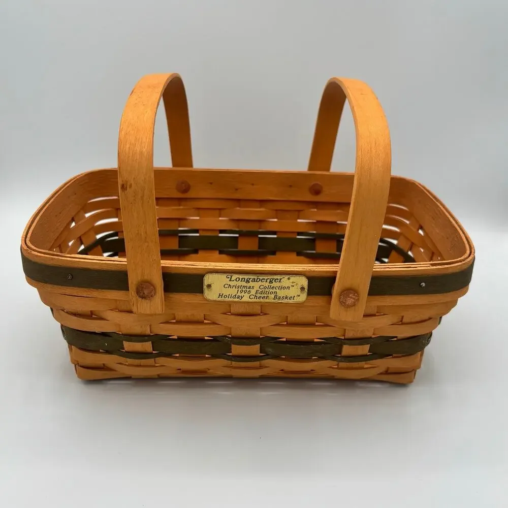 Longaberger 1996 Christmas Collection Holiday Cheer Basket - Green